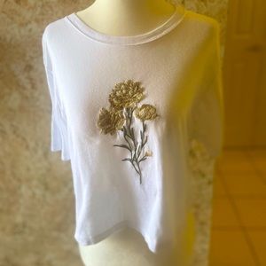 Abercrombie Cropped Flower Tee